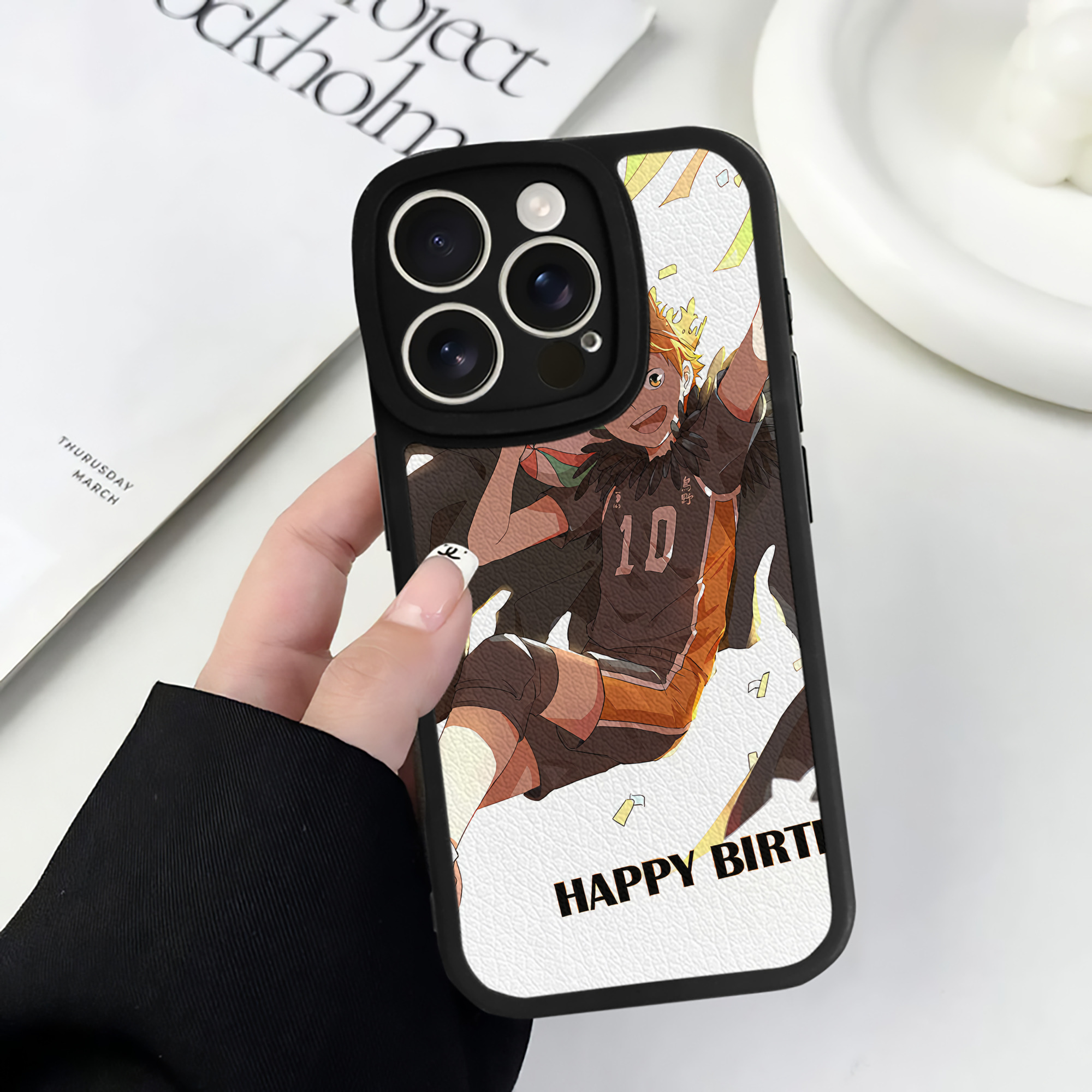 （画像用） ハイキュー!! Haikyu!! 【iPhone 16シリーズ対応】シリコンスマホケース（レザー調） 材質：シリコン